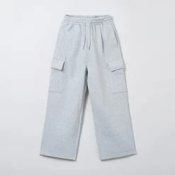 Pants-SPAO Men Cargo Wide Sweat Pants SPMTE4TC13 Black