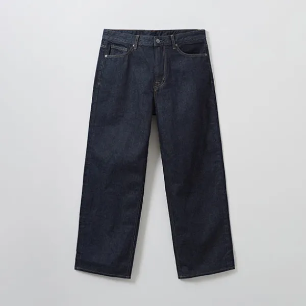 Denim Pants-SPAO MEN Wide Denim Pants SPTJE23C51 Navy