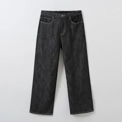 Pants|Denim Pants-SPAO Men Wide Denim SPTJE25C51 Black