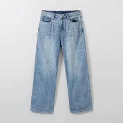 Pants|Denim Pants-SPAO Men Wide Denim SPTJE25C51 Indigo
