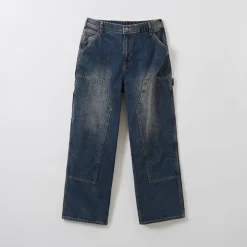 Denim Pants-SPAO Men Wide Jeans SPTJE49C55 Dark Indigo