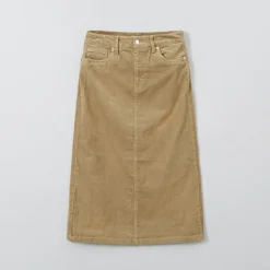 Shorts L Skirts-SPAO Women Corduroy Long Skirt SPWHD4TG02