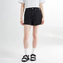 Shorts L Skirts-SPAO Women Denim Shorts SPTNE37G01 Dark Grey