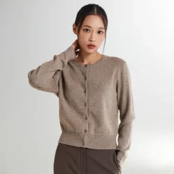 Cardigans L Sweaters-SPAO Women Long Sleeve Basic Cardigan SPCKD49U10