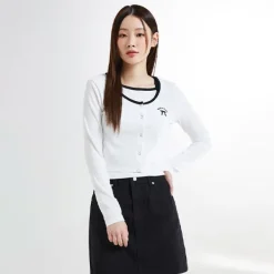 Cardigans L Sweaters-SPAO Women Long Sleeve Cardigan Set SPLWE38G51 Ivory