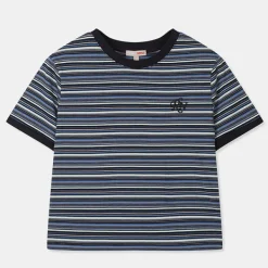 T-Shirt-SPAO Women Short Sleeve Crop Stripe Tee SPRSD37G02