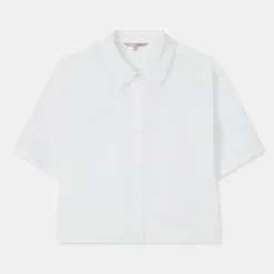 Shirts L Blouses-SPAO Women Short Sleeve Crop Shirt SPYWD25G01