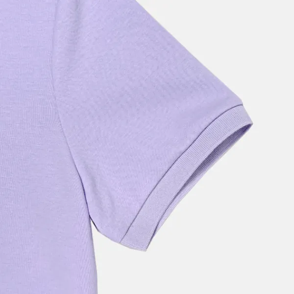 Dresses L Overalls-SPAO Women Short Sleeve Polo Dress SPLCE25G01 Light Purple