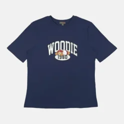 T-Shirt-SPAO Women Short Sleeve Woodie Tee SPLCE25G02 Navy