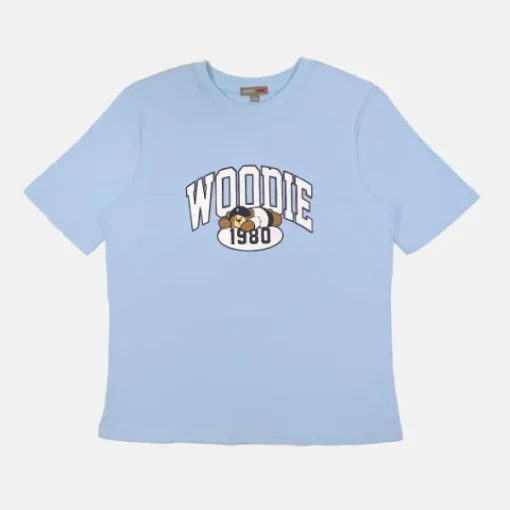 T-Shirt-SPAO Women Short Sleeve Woodie Tee SPLCE25G02 Powder Blue