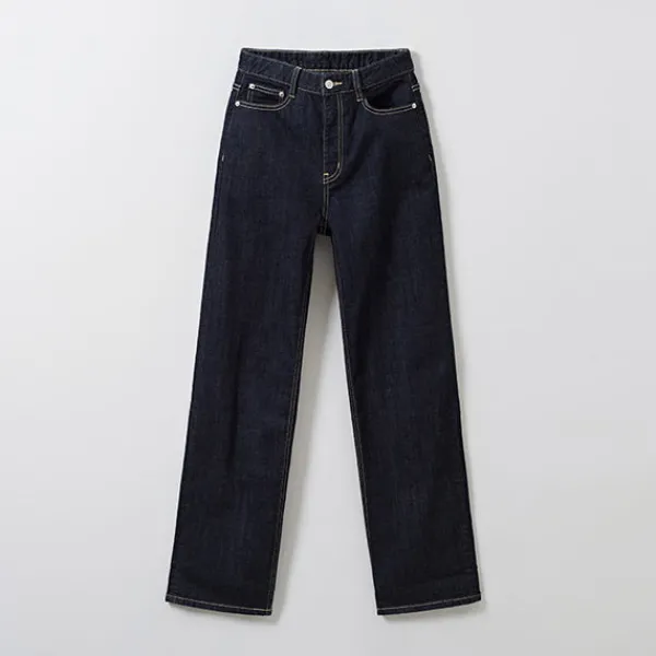 Pants|Denim Pants-SPAO Women Straight Denim SPTJE25G31 Navy